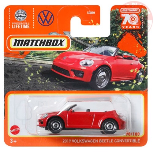 2019 VOLKSWAGEN BEETLE CONVERTIBLE 1/64 MATCHBOX HLD14 MATCHBOX