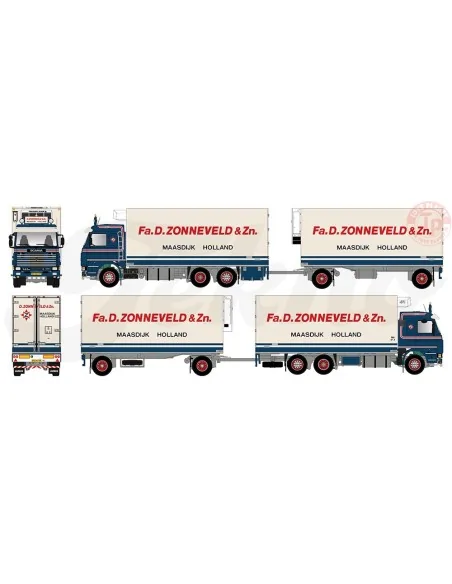 Scania 143 motorwagen met schamelaanhanger Zonneveld D. TEKNO 85124 TEKNO Scania 143 motorwagen met schamelaanhanger Zonneveld D. TEKNO 85124 TEKNO