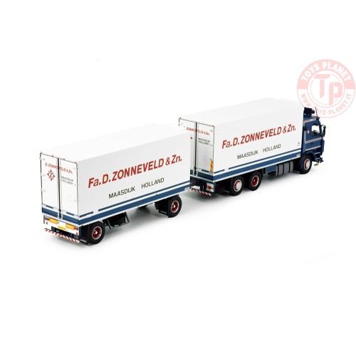 Scania 143 motorwagen met schamelaanhanger Zonneveld D. TEKNO 85124 TEKNO