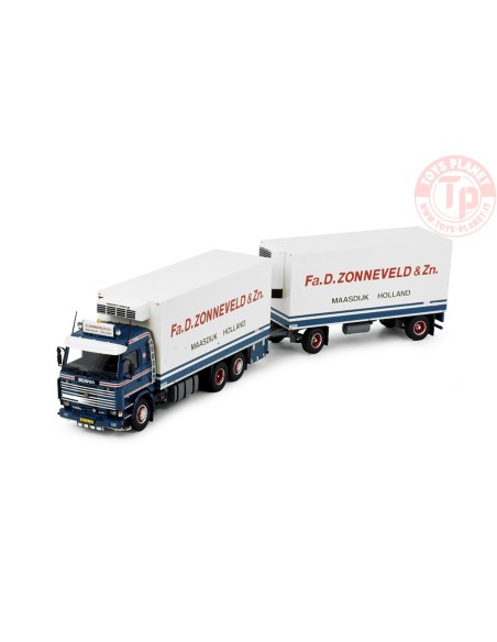 Scania 143 motorwagen met schamelaanhanger Zonneveld D. TEKNO 85124 TEKNO