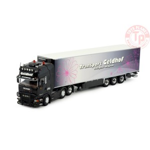 Scania R-Streamline Topline 6x2 met 3-assige koeloplegger Geldhof Transport TEKNO 84228 TEKNO