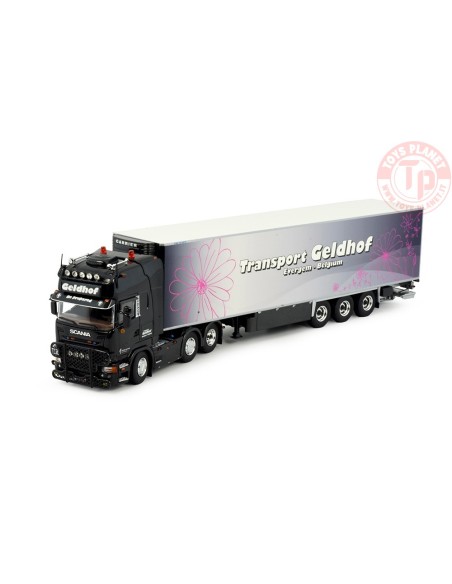 Scania R-Streamline Topline 6x2 met 3-assige koeloplegger Geldhof Transport TEKNO 84228 TEKNO