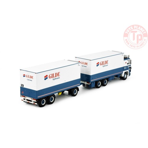 Scania 141 motorwagen met 2-assige aanhanger Holms Transport TEKNO 84707 TEKNO