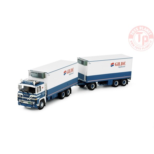 Scania 141 motorwagen met 2-assige aanhanger Holms Transport TEKNO 84707 TEKNO