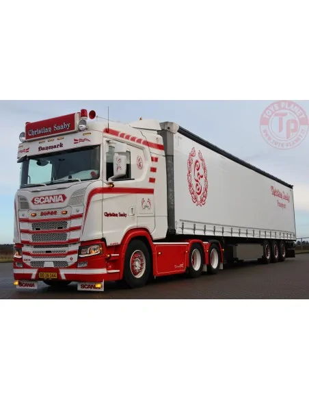 Scania Next Gen S-serie 6x2 met schuifzeilentrailer Christian Saaby TEKNO 85096 TEKNO Scania Next Gen S-serie 6x2 met schuifzeilentrailer Christian Saaby TEKNO 85096 TEKNO