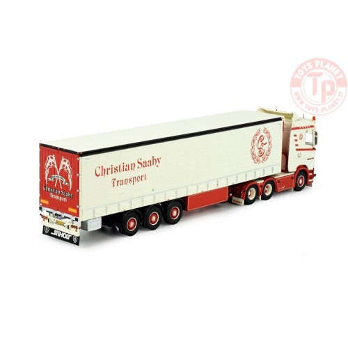 Scania Next Gen S-serie 6x2 met schuifzeilentrailer Christian Saaby TEKNO 85096 TEKNO