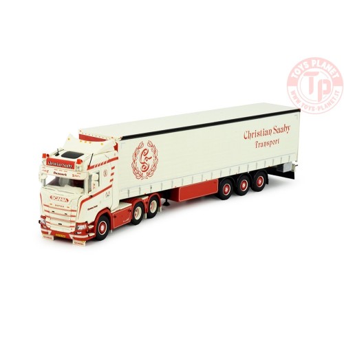 Scania Next Gen S-serie 6x2 met schuifzeilentrailer Christian Saaby TEKNO 85096 TEKNO