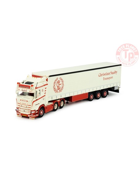 Scania Next Gen S-serie 6x2 met schuifzeilentrailer Christian Saaby TEKNO 85096 TEKNO
