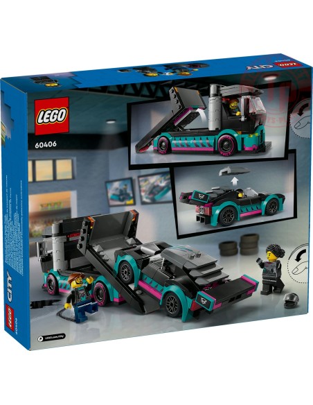 Auto da corsa e trasportatore LEGO CITY 60406 LEGO Auto da corsa e trasportatore LEGO CITY 60406 LEGO