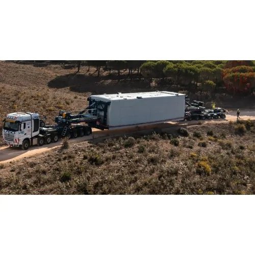 MERCEDES-BENZ AROCS MP4 SLT BIGSPACE 8X4 MEGA WINDMILL TRAILER - 7 AXLE + DOLLY - 4 AXLE LASO WSI 01-4066 WSI MODELS