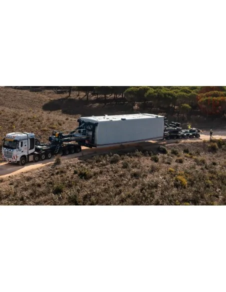 MERCEDES-BENZ AROCS MP4 SLT BIGSPACE 8X4 MEGA WINDMILL TRAILER - 7 AXLE + DOLLY - 4 AXLE LASO WSI 01-4066 WSI MODELS