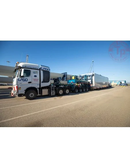 MERCEDES-BENZ AROCS MP4 SLT BIGSPACE 8X4 MEGA WINDMILL TRAILER - 7 AXLE + DOLLY - 4 AXLE LASO WSI 01-4066 WSI MODELS