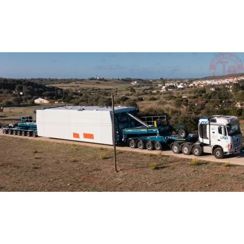 MERCEDES-BENZ AROCS MP4 SLT BIGSPACE 8X4 MEGA WINDMILL TRAILER - 7 AXLE + DOLLY - 4 AXLE LASO WSI 01-4066 WSI MODELS