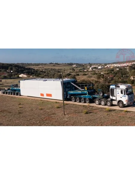 MERCEDES-BENZ AROCS MP4 SLT BIGSPACE 8X4 MEGA WINDMILL TRAILER - 7 AXLE + DOLLY - 4 AXLE LASO WSI 01-4066 WSI MODELS