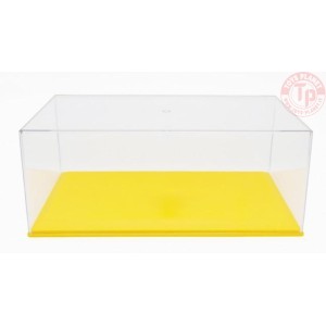 Vetrina Base Plastica Gialla Cm 33,5x17,3x13 per auto 1:18 VT175242 VETRINE