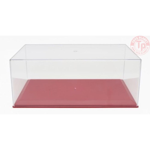 VETRINA BASE PLASTICA ROSSA CM 33,5X17,3X13 PER AUTO 1:18 VT175243 VETRINE