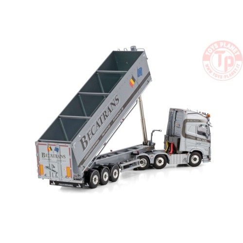 VOLVO FH5 GLOBETROTTER XL 6X2 TWINSTEER VOLUME TIPPER TRAILER - 3 AXLE - BECATRANS BV WSI 01-3918 WSI MODELS