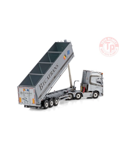 VOLVO FH5 GLOBETROTTER XL 6X2 TWINSTEER VOLUME TIPPER TRAILER - 3 AXLE - BECATRANS BV WSI 01-3918 WSI MODELS