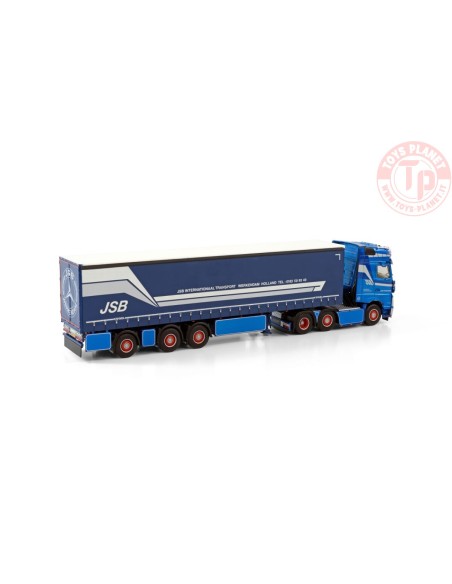 MERCEDES-BENZ ACTROS MP5 GIGA SPACE 6X2 TWINSTEER CURTAINSIDE TRAILER - 3 AXLE JSB SWIJNENBURG WSI 01-4028 WSI MODELS