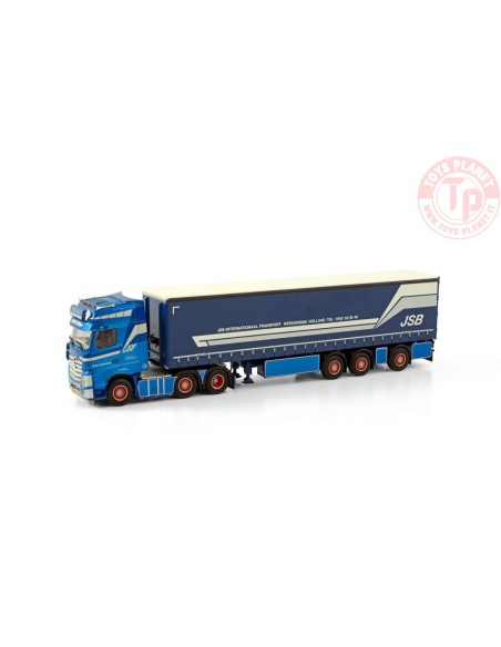 MERCEDES-BENZ ACTROS MP5 GIGA SPACE 6X2 TWINSTEER CURTAINSIDE TRAILER - 3 AXLE JSB SWIJNENBURG WSI 01-4028 WSI MODELS