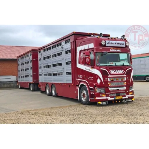 SCANIA R HIGH ROOF 6X4 BOXED TRUCK WITH LIVE STOCK - PETER OTTESEN IMC MODELS 32-0218 IMC MODELS