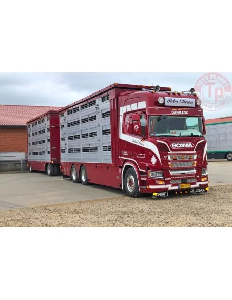 SCANIA R HIGH ROOF 6X4 BOXED TRUCK WITH LIVE STOCK - PETER OTTESEN IMC MODELS 32-0218 IMC MODELS