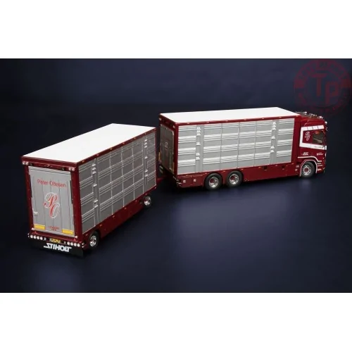 SCANIA R HIGH ROOF 6X4 BOXED TRUCK WITH LIVE STOCK - PETER OTTESEN IMC MODELS 32-0218 IMC MODELS