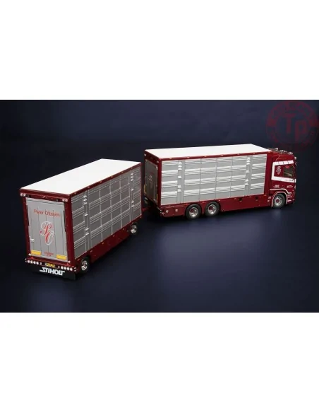 SCANIA R HIGH ROOF 6X4 BOXED TRUCK WITH LIVE STOCK - PETER OTTESEN IMC MODELS 32-0218 IMC MODELS