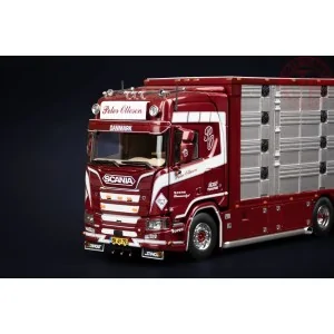SCANIA R HIGH ROOF 6X4 BOXED TRUCK WITH LIVE STOCK - PETER OTTESEN IMC MODELS 32-0218 IMC MODELS