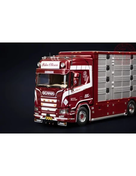 SCANIA R HIGH ROOF 6X4 BOXED TRUCK WITH LIVE STOCK - PETER OTTESEN IMC MODELS 32-0218 IMC MODELS