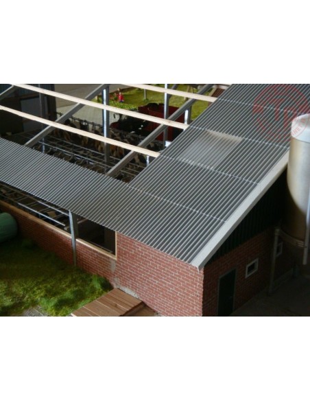 Lamiere ondulate colore grigio 30 pezzi 1:32/1:35 JUWEELA 23259 JUWEELA