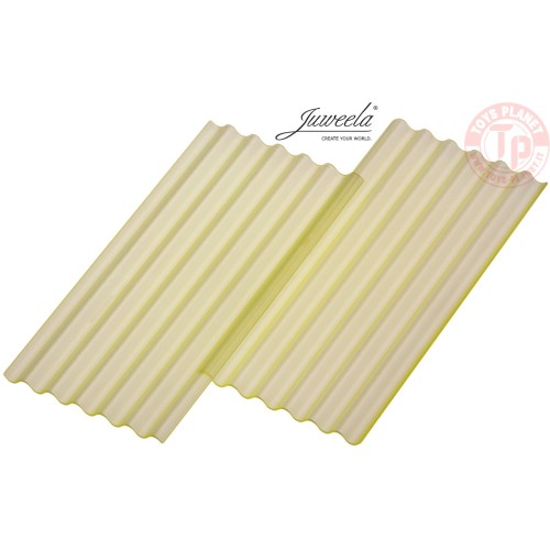 LAMIERE ONDULATE COLORE GIALLO TRASPARENTE 6 PEZZI 1:32/1:35 JUWEELA 23273 JUWEELA