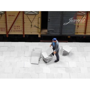 Piastrella Cemento 50x50 Grigio Chiaro 140 pz 1:45/1:50 JUWEELA 24148 JUWEELA