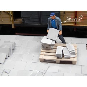PIASTRELLA IN CEMENTO 25X50 GRIGIO CHIARO 260 PEZZI 1:48/1:50 JUWEELA 24152 JUWEELA