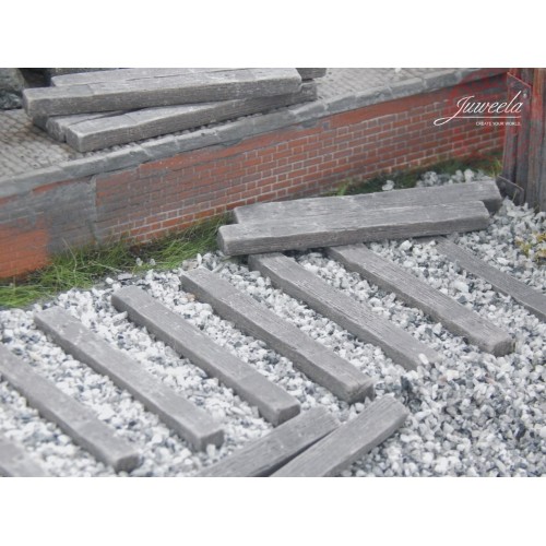 Soglia Ferroviaria Legno Vecchio 50 Pezzi 1:50 JUWEELA 24172 JUWEELA