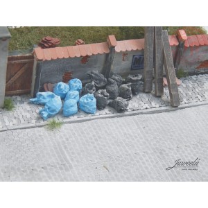 SACCHI DELLA SPAZZATURA 10 NERI+10 BLU 1:45/1:50 JUWEELA 24188 JUWEELA