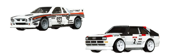 Hot Wheels HCY73 Premium 2er Pack Lancia Rally 037/'84 Audi