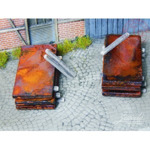 Carico arrugginito di lastre di metallo - 20 pezzi 1:45/1:50 JUWEELA 24223 JUWEELA