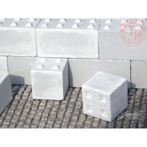 Blocchi di cemento con protuberanze 8/4 - 10/5x 1:45/1:50 JUWEELA 24224 JUWEELA