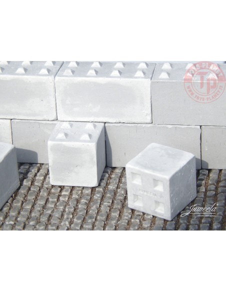 Blocchi di cemento con protuberanze 8/4 - 10/5x 1:45/1:50 JUWEELA 24224 JUWEELA