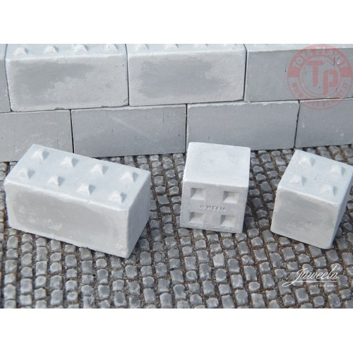 Blocchi di cemento con protuberanze 8/4 - 10/5x 1:45/1:50 JUWEELA 24224 JUWEELA