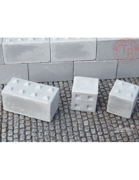 Blocchi di cemento con protuberanze 8/4 - 10/5x 1:45/1:50 JUWEELA 24224 JUWEELA