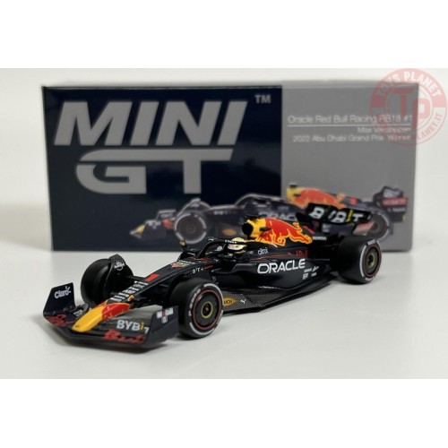 ORACLE RED BULL RACING RB18 N.1-MAX VESTAPPEN-2022 ABU DHABI GRAND PRIX WINNER-BLUE/YELLOW/RED 1/64 MGT00520-L Mini Gt
