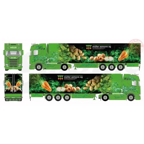 Scania Next Gen S-serie met 3-assige koeloplegger Müller TEKNO 84614 TEKNO