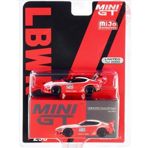 TOYOTA GR SUPRA-LB WORKS-LIQUI MOLY-RED/WHITE 1/64 MGT00290-MJ MINI GT
