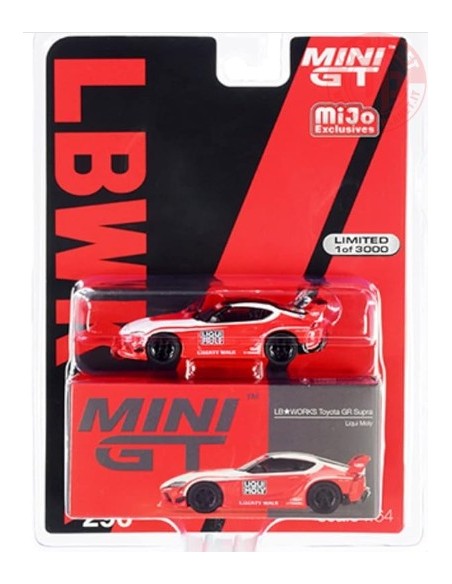 TOYOTA GR SUPRA-LB WORKS-LIQUI MOLY-RED/WHITE 1/64 MGT00290-MJ MINI GT