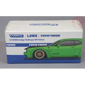 LB-WORKS DODGE CHALLENGER SRT HELLCAT-GREEN METALLIC 1/64 T64G-TL039-GR TARMAC WORKS