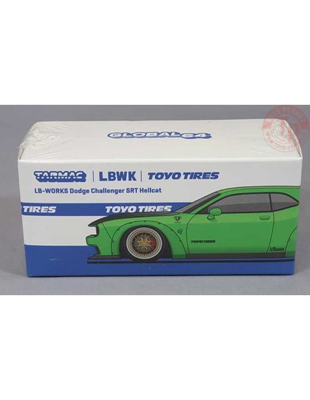 LB-WORKS DODGE CHALLENGER SRT HELLCAT-GREEN METALLIC 1/64 T64G-TL039-GR TARMAC WORKS