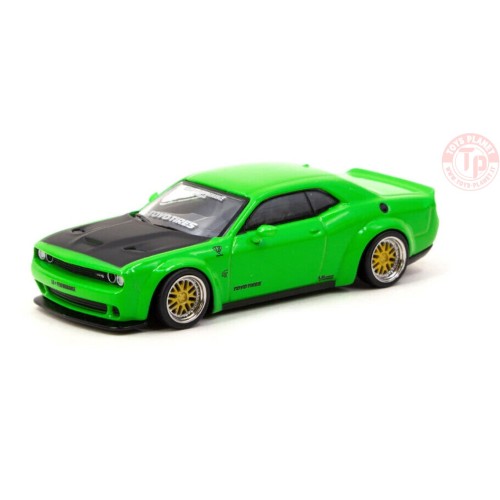 LB-WORKS DODGE CHALLENGER SRT HELLCAT-GREEN METALLIC 1/64 T64G-TL039-GR TARMAC WORKS