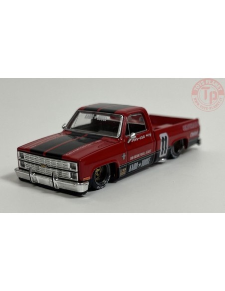 CHEVROLET SILVERADO KAIDO V1 PICK UP-RED/BLACK STRIPES 1/64 KHMG066 Mini Gt CHEVROLET SILVERADO KAIDO V1 PICK UP-RED/BLACK STRIPES 1/64 KHMG066 Mini Gt